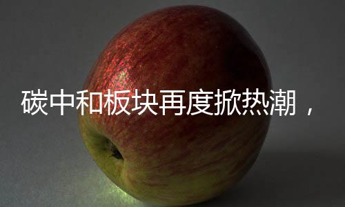 碳中和板块再度掀热潮,前排龙头已4连板!
